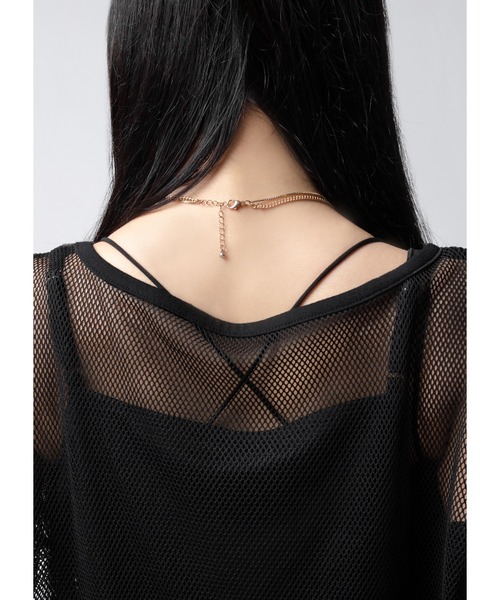 Adoon plain(アドーンプレーン)の「【インナー付き】メッシュワンピース(ワンピース・レディース・ホワイト/ブラック・MEDIUM/LARGE)」の11枚目の写真