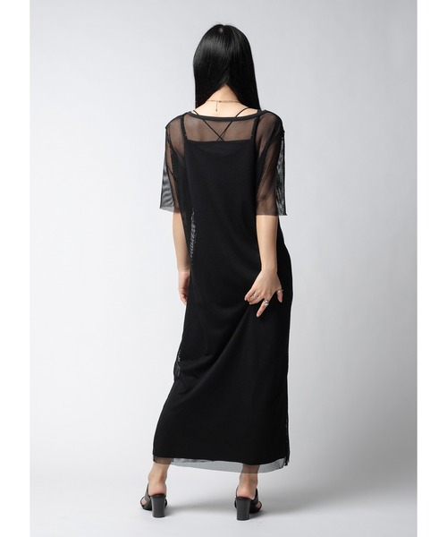 Adoon plain(アドーンプレーン)の「【インナー付き】メッシュワンピース(ワンピース・レディース・ホワイト/ブラック・MEDIUM/LARGE)」の6枚目の写真