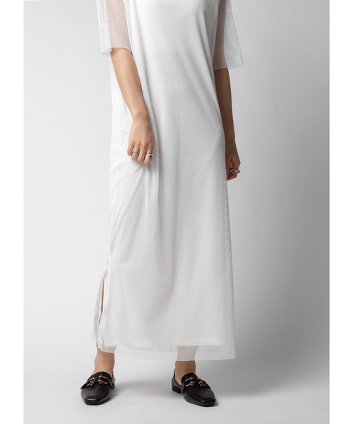 Adoon plain(アドーンプレーン)の「【インナー付き】メッシュワンピース(ワンピース・レディース・ホワイト/ブラック・MEDIUM/LARGE)」の16枚目の写真