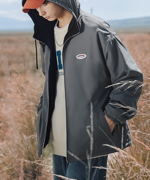 HOOK（フック）の「【HOOK】リバーシブル2WAY薄手ボアジャケット（マウンテンパーカー・メンズ・ホワイト/グレー/ブラック・XL/XXL/L/M）」の3枚目の写真