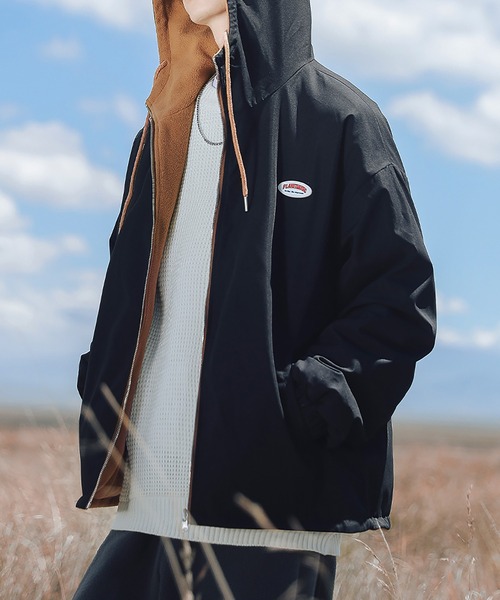 HOOK（フック）の「【HOOK】リバーシブル2WAY薄手ボアジャケット（マウンテンパーカー・メンズ・ホワイト/グレー/ブラック・XL/XXL/L/M）」の15枚目の写真