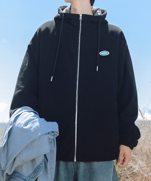 HOOK（フック）の「【HOOK】リバーシブル2WAY薄手ボアジャケット（マウンテンパーカー・メンズ・ホワイト/グレー/ブラック・XL/XXL/L/M）」の18枚目の写真