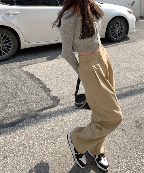 meJane（ミージェーン）の「タック入りシンプルチノパンツ【ZOZOTOWN限定】（チノパンツ・レディース・ベージュ・S/M）」の12枚目の写真