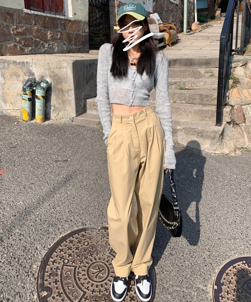 meJane（ミージェーン）の「タック入りシンプルチノパンツ【ZOZOTOWN限定】（チノパンツ・レディース・ベージュ・S/M）」の8枚目の写真