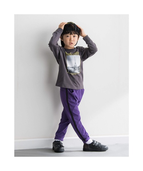 BeBe(ベベ)の「BeBe/ストレッチ ツイル サイド テープ パンツ (90~150cm)(チノパンツ・キッズ・ブラック/パープル・90/140/110/100/130/120/150)」の9枚目の写真