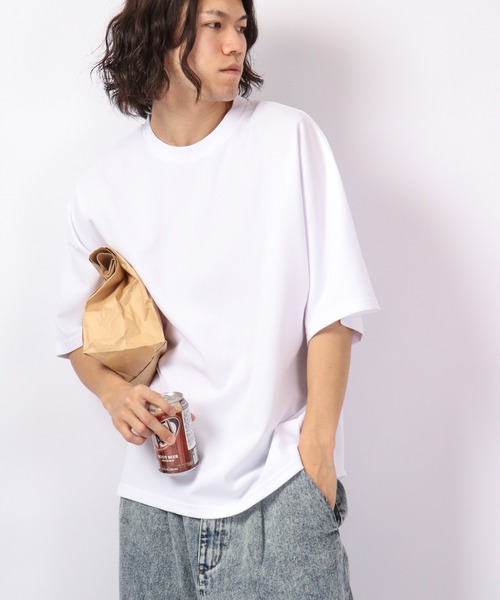 Bling Leads(ブリングリーズ)の「Bling Leads 半袖 梨地クルーネックTee(Tシャツ/カットソー・メンズ・ホワイト/ライトグレー/ブラック/チャコール/グレイッシュベージュ・M/L)」の3枚目の写真