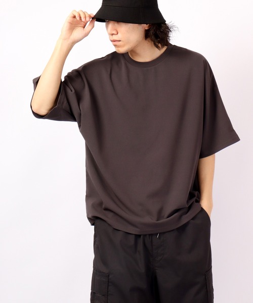 Bling Leads(ブリングリーズ)の「Bling Leads 半袖 梨地クルーネックTee(Tシャツ/カットソー・メンズ・ホワイト/ライトグレー/ブラック/チャコール/グレイッシュベージュ・M/L)」の5枚目の写真