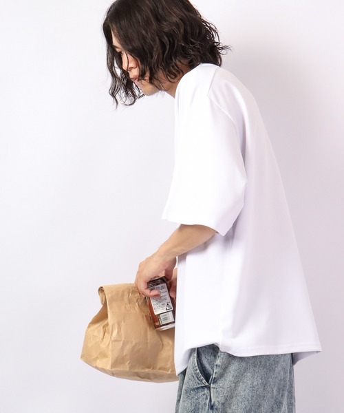 Bling Leads(ブリングリーズ)の「Bling Leads 半袖 梨地クルーネックTee(Tシャツ/カットソー・メンズ・ホワイト/ライトグレー/ブラック/チャコール/グレイッシュベージュ・M/L)」の8枚目の写真