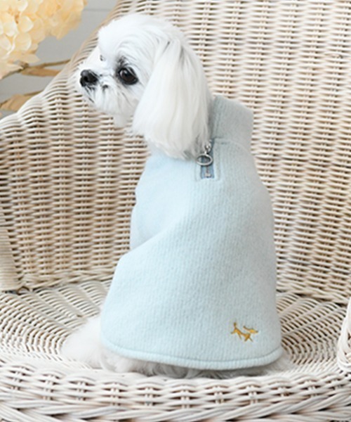 ROPE' PICNIC(ロペピクニック)の「ROPE' PICNIC/ハーフジップニット(ペットウェア・レディース・ネイビー/グリーン・2L/S/M/2M/L/2XS/XS)」の2枚目の写真