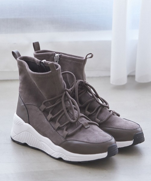 BAYFLOW（ベイフロー）の「レースアップスニーカーブーツ（ブーツ・レディース・ブラック/モカ・SMALL/MEDIUM/LARGE）」の18枚目の写真