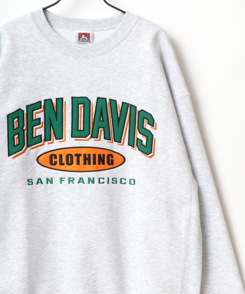 BEN DAVIS（ベンデイビス）の「BEN DAVIS/ベンデイビス ビッグシルエット ヘビーウェイト 裏起毛 アスレチックロゴ ワッペン刺繍 スウェット トレーナー（スウェット・メンズ・ダークグリーン/ブルーグリーン/オートミール/ネイビー・XL/L/M）」の17枚目の写真