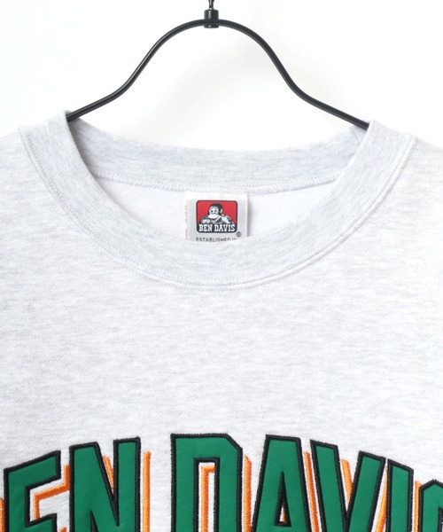 BEN DAVIS（ベンデイビス）の「BEN DAVIS/ベンデイビス ビッグシルエット ヘビーウェイト 裏起毛 アスレチックロゴ ワッペン刺繍 スウェット トレーナー（スウェット・メンズ・ダークグリーン/ブルーグリーン/オートミール/ネイビー・XL/L/M）」の9枚目の写真