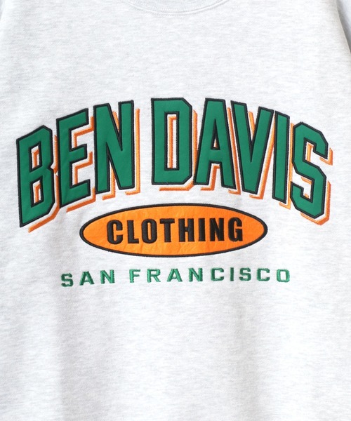 BEN DAVIS（ベンデイビス）の「BEN DAVIS/ベンデイビス ビッグシルエット ヘビーウェイト 裏起毛 アスレチックロゴ ワッペン刺繍 スウェット トレーナー（スウェット・メンズ・ダークグリーン/ブルーグリーン/オートミール/ネイビー・XL/L/M）」の8枚目の写真