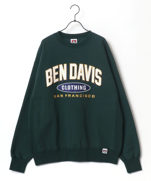 BEN DAVIS（ベンデイビス）の「BEN DAVIS/ベンデイビス ビッグシルエット ヘビーウェイト 裏起毛 アスレチックロゴ ワッペン刺繍 スウェット トレーナー（スウェット・メンズ・ダークグリーン/ブルーグリーン/オートミール/ネイビー・XL/L/M）」の12枚目の写真