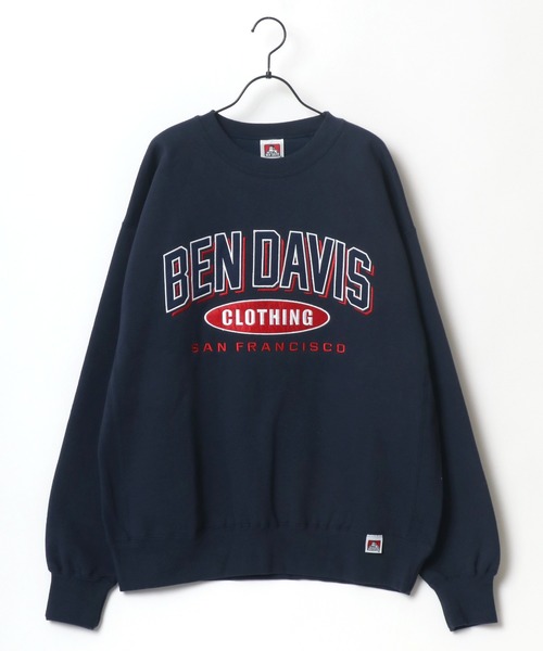 BEN DAVIS（ベンデイビス）の「BEN DAVIS/ベンデイビス ビッグシルエット ヘビーウェイト 裏起毛 アスレチックロゴ ワッペン刺繍 スウェット トレーナー（スウェット・メンズ・ダークグリーン/ブルーグリーン/オートミール/ネイビー・XL/L/M）」の11枚目の写真