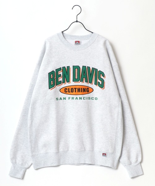 BEN DAVIS（ベンデイビス）の「BEN DAVIS/ベンデイビス ビッグシルエット ヘビーウェイト 裏起毛 アスレチックロゴ ワッペン刺繍 スウェット トレーナー（スウェット・メンズ・ダークグリーン/ブルーグリーン/オートミール/ネイビー・XL/L/M）」の13枚目の写真