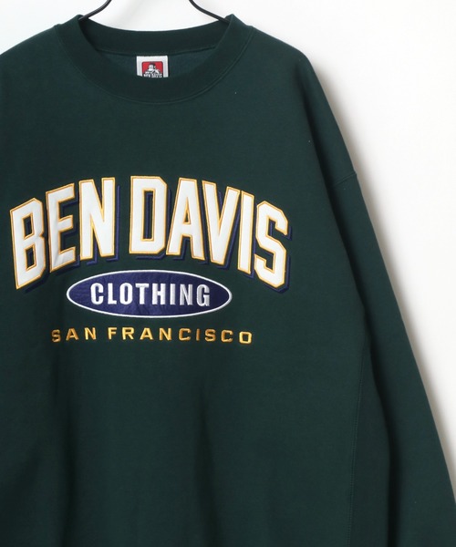 BEN DAVIS（ベンデイビス）の「BEN DAVIS/ベンデイビス ビッグシルエット ヘビーウェイト 裏起毛 アスレチックロゴ ワッペン刺繍 スウェット トレーナー（スウェット・メンズ・ダークグリーン/ブルーグリーン/オートミール/ネイビー・XL/L/M）」の16枚目の写真