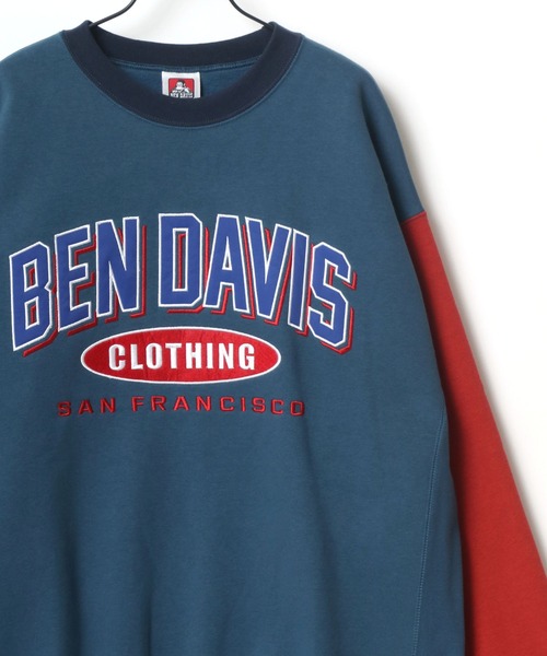 BEN DAVIS（ベンデイビス）の「BEN DAVIS/ベンデイビス ビッグシルエット ヘビーウェイト 裏起毛 アスレチックロゴ ワッペン刺繍 スウェット トレーナー（スウェット・メンズ・ダークグリーン/ブルーグリーン/オートミール/ネイビー・XL/L/M）」の14枚目の写真