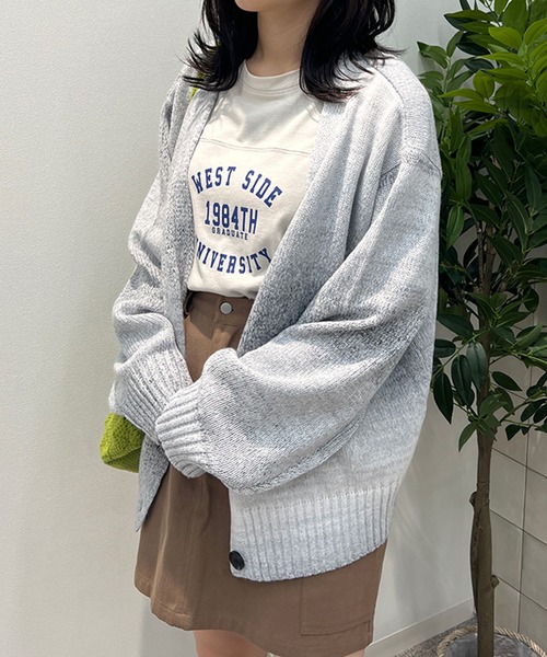 kutir(クティール)の「【2way◎】グラデニットカーディガン(カーディガン/ボレロ・レディース・ブラック/ピンク/オレンジ/ブルー・FREE)」の2枚目の写真