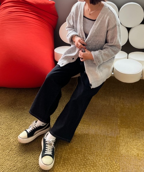 kutir(クティール)の「【2way◎】グラデニットカーディガン(カーディガン/ボレロ・レディース・ブラック/ピンク/オレンジ/ブルー・FREE)」の6枚目の写真