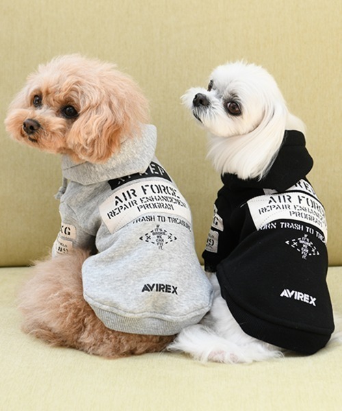 AVIREX（アヴィレックス）の「AVIREX/ステンシルパッチパーカー（ペットウェア・メンズ・ブラック/グレー・2L/3L/S/M/L/XS/3S/3M）」の3枚目の写真