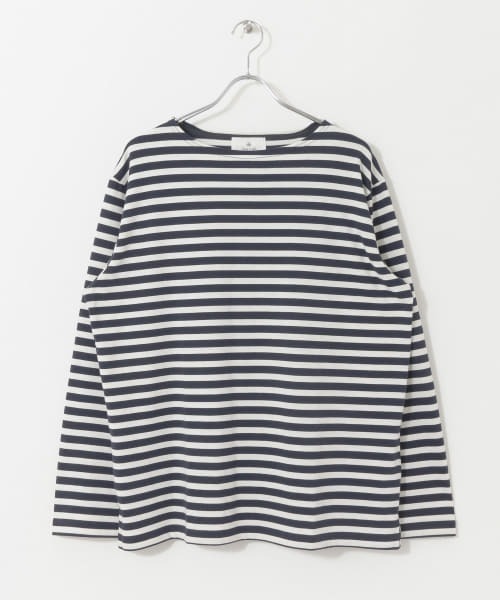 URBAN RESEARCH Sonny Label（アーバンリサーチサニーレーベル）の「ECORICHボーダーバスクロングスリーブTシャツ（Tシャツ/カットソー・メンズ・ホワイト系その他/グリーン系その他/ブルー系その他・MEDIUM/LARGE）」の12枚目の写真