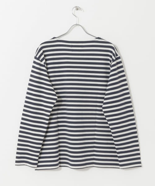 URBAN RESEARCH Sonny Label（アーバンリサーチサニーレーベル）の「ECORICHボーダーバスクロングスリーブTシャツ（Tシャツ/カットソー・メンズ・ホワイト系その他/グリーン系その他/ブルー系その他・MEDIUM/LARGE）」の9枚目の写真