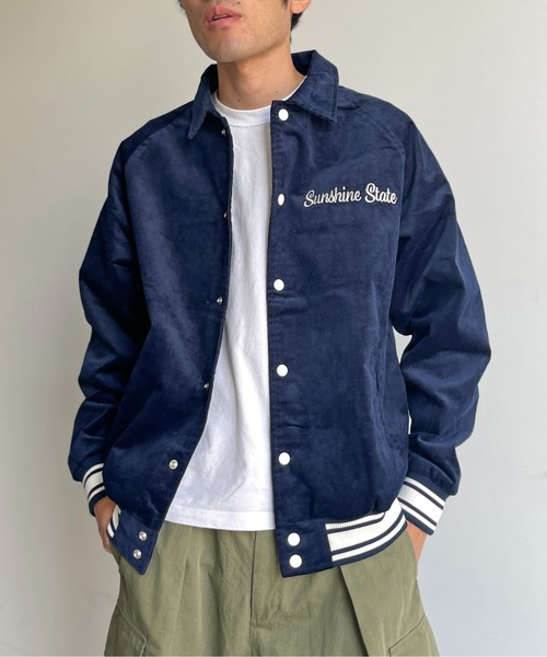 CPCM(シーピーシーエム)の「襟付きコーデュロイスタジャン(スタジャン・メンズ・キャメル/ネイビー・MEDIUM/LARGE)」の12枚目の写真