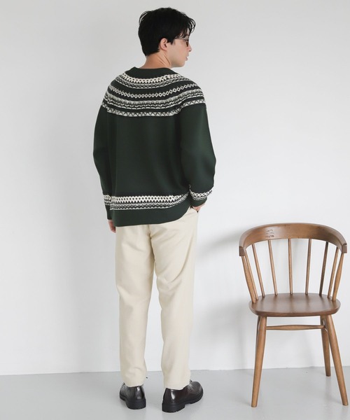 LAKOLE（ラコレ）の「求心ニットプルオーバー / 166420（ニット/セーター・メンズ・グレー/グリーン/アイボリー・MEDIUM/LARGE/X-LARGE）」の20枚目の写真