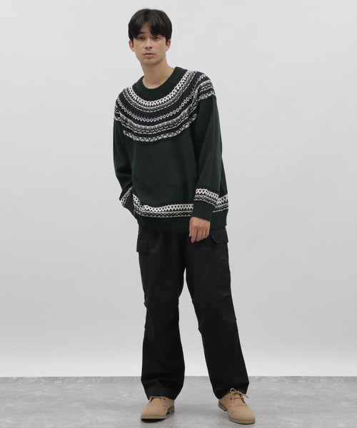 LAKOLE（ラコレ）の「求心ニットプルオーバー / 166420（ニット/セーター・メンズ・グレー/グリーン/アイボリー・MEDIUM/LARGE/X-LARGE）」の21枚目の写真