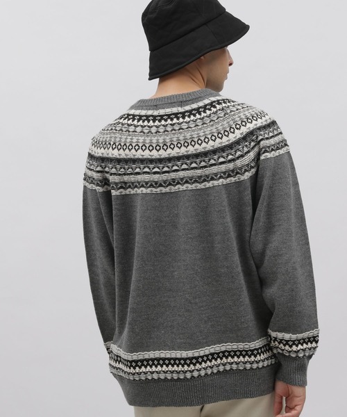 LAKOLE（ラコレ）の「求心ニットプルオーバー / 166420（ニット/セーター・メンズ・グレー/グリーン/アイボリー・MEDIUM/LARGE/X-LARGE）」の18枚目の写真
