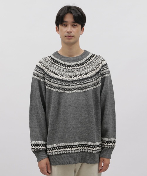 LAKOLE（ラコレ）の「求心ニットプルオーバー / 166420（ニット/セーター・メンズ・グレー/グリーン/アイボリー・MEDIUM/LARGE/X-LARGE）」の22枚目の写真