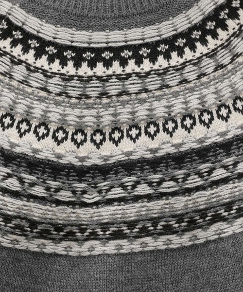 LAKOLE（ラコレ）の「求心ニットプルオーバー / 166420（ニット/セーター・メンズ・グレー/グリーン/アイボリー・MEDIUM/LARGE/X-LARGE）」の8枚目の写真