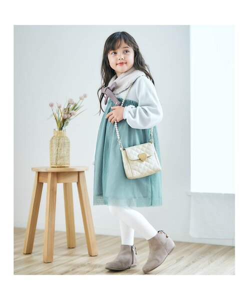 apres les cours（アプレレクール）の「キルティングポシェット（ショルダーバッグ・キッズ・ピンク/アイボリー・FREE）」の3枚目の写真