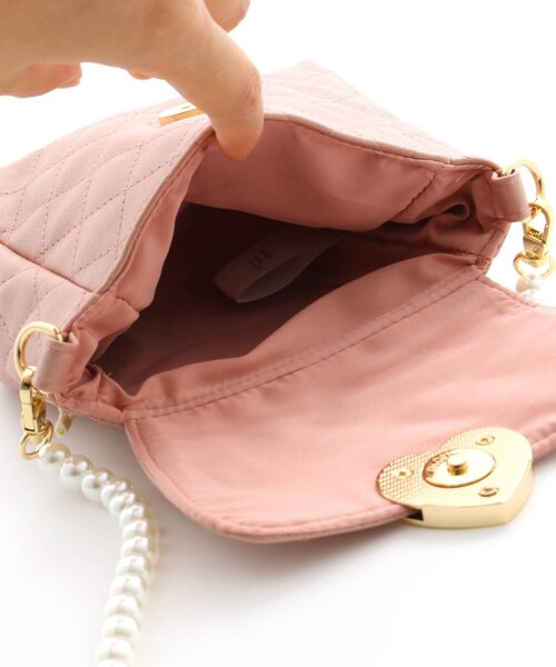 apres les cours（アプレレクール）の「キルティングポシェット（ショルダーバッグ・キッズ・ピンク/アイボリー・FREE）」の7枚目の写真