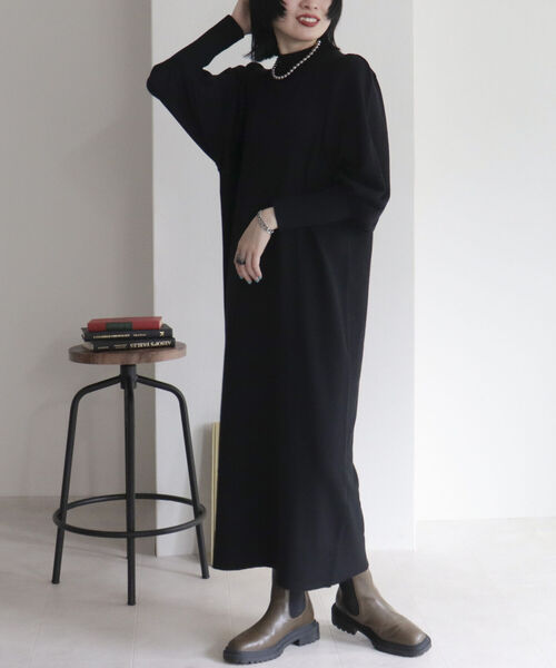 fredy emue（フレディエミュ）の「[新色追加]ボリュームスリーブニットワンピース（ワンピース・レディース・ブラウン/グレー/ブラック/ネイビー・38）」の12枚目の写真