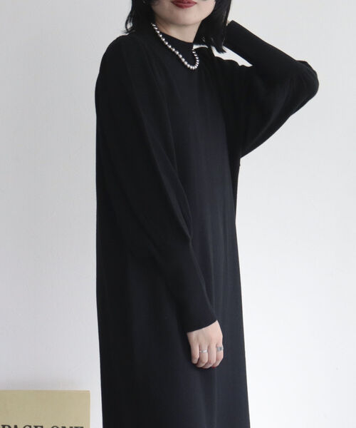 fredy emue（フレディエミュ）の「[新色追加]ボリュームスリーブニットワンピース（ワンピース・レディース・ブラウン/グレー/ブラック/ネイビー・38）」の14枚目の写真