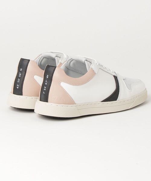 O.T.A（オーティーエー）の「GLENCOE/グレンコー ホワイト ピーチ (UNISEX)（スニーカー・レディース・ホワイト×ライトピンク・36/37/38/39/40/41/42/43）」の2枚目の写真