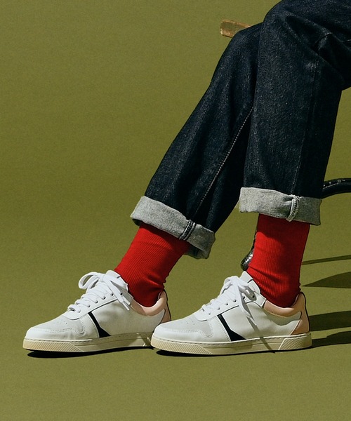 O.T.A（オーティーエー）の「GLENCOE/グレンコー ホワイト ピーチ (UNISEX)（スニーカー・レディース・ホワイト×ライトピンク・36/37/38/39/40/41/42/43）」の10枚目の写真