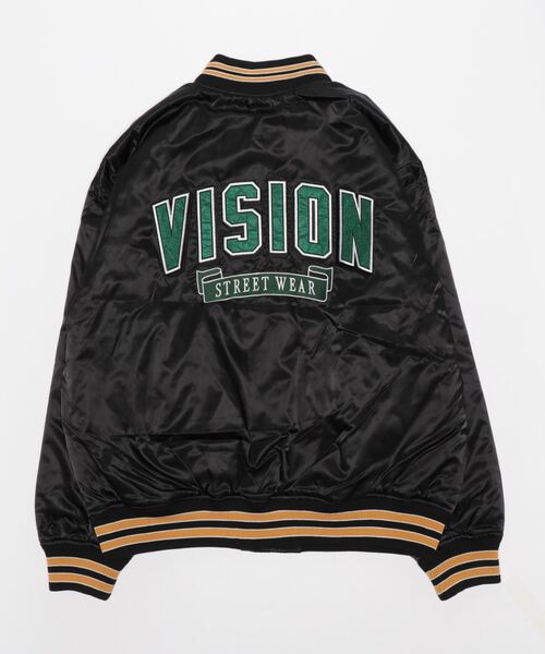 VISION STREET WEAR（ヴィジョンストリートウェア）の「【VISION STREET】中綿サテンブルゾン（ブルゾン・メンズ・ブラック/ネイビー・XL/L/M）」の4枚目の写真