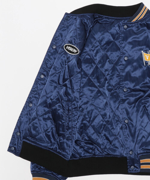 VISION STREET WEAR（ヴィジョンストリートウェア）の「【VISION STREET】中綿サテンブルゾン（ブルゾン・メンズ・ブラック/ネイビー・XL/L/M）」の7枚目の写真