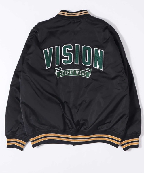 VISION STREET WEAR（ヴィジョンストリートウェア）の「【VISION STREET】中綿サテンブルゾン（ブルゾン・メンズ・ブラック/ネイビー・XL/L/M）」の2枚目の写真