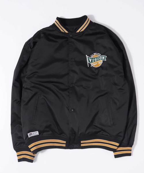 VISION STREET WEAR（ヴィジョンストリートウェア）の「【VISION STREET】中綿サテンブルゾン（ブルゾン・メンズ・ブラック/ネイビー・XL/L/M）」の9枚目の写真