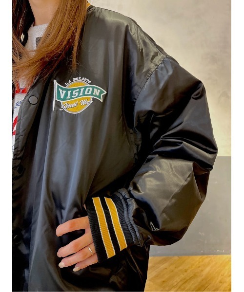 VISION STREET WEAR（ヴィジョンストリートウェア）の「【VISION STREET】中綿サテンブルゾン（ブルゾン・メンズ・ブラック/ネイビー・XL/L/M）」の21枚目の写真