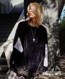 AFYF | AFYF SWEADE PATCH CREW2/ビッグシルエット スウェードパッチクルーネック(スウェット)