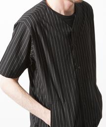 MONKEY TIME | ＜monkey time＞ ∴ ストライプ ノーカラー シャツ ◆(シャツ/ブラウス)