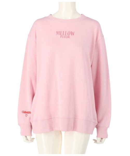 CHILLE（チル）の「MELLOW刺繍スウェットプルオーバー（スウェット・レディース・ネイビー/アイボリー/ピンク・FREE）」の13枚目の写真