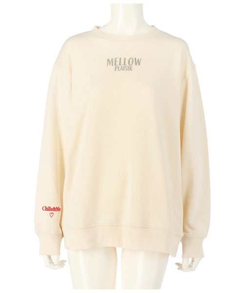 CHILLE（チル）の「MELLOW刺繍スウェットプルオーバー（スウェット・レディース・ネイビー/アイボリー/ピンク・FREE）」の22枚目の写真