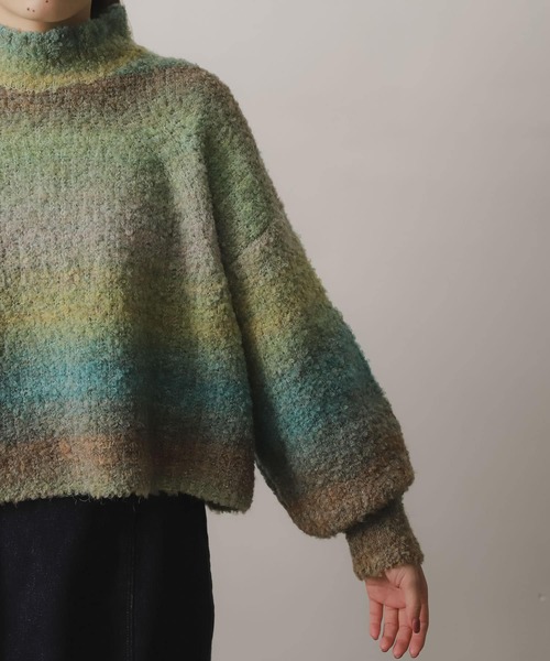 SENSE OF PLACE by URBAN RESEARCH（センスオブプレイスバイアーバンリサーチ）の「ブークレグラデーションセーター（ニット/セーター・レディース・グリーン系その他/ピンク系その他/ブルー系その他/ブラウン系その他・ONE）」の16枚目の写真