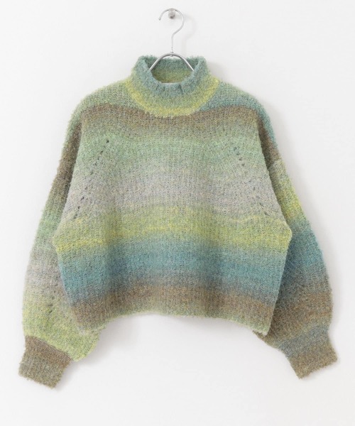 SENSE OF PLACE by URBAN RESEARCH（センスオブプレイスバイアーバンリサーチ）の「ブークレグラデーションセーター（ニット/セーター・レディース・グリーン系その他/ピンク系その他/ブルー系その他/ブラウン系その他・ONE）」の21枚目の写真